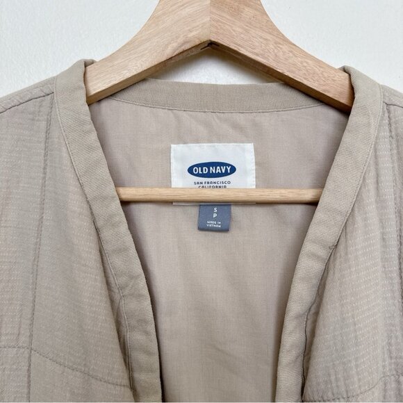 Old Navy Womens Small Quilted Khaki Open Jacket - Picture 8 of 14